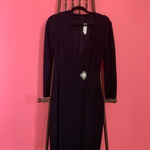 St. John Black Wool Dress